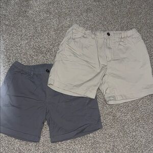 Chubbies Men's Flat Front Shorts - Gray and Cream